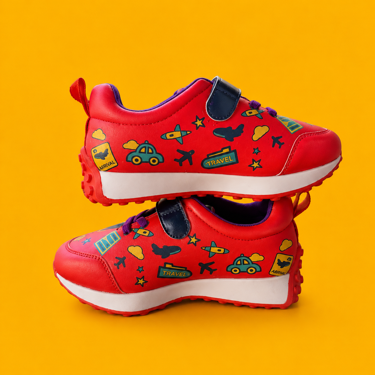 Globetrotters Adventure Red Kids Sneakers